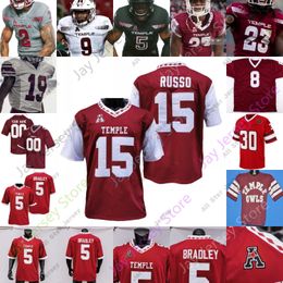 Camisetas de fútbol 2021 Temple Owls Football Jersey Ncaa College Russo Muhammad Wilkerson D'wan Mathis Edward Saydee Justin Lynch Jose