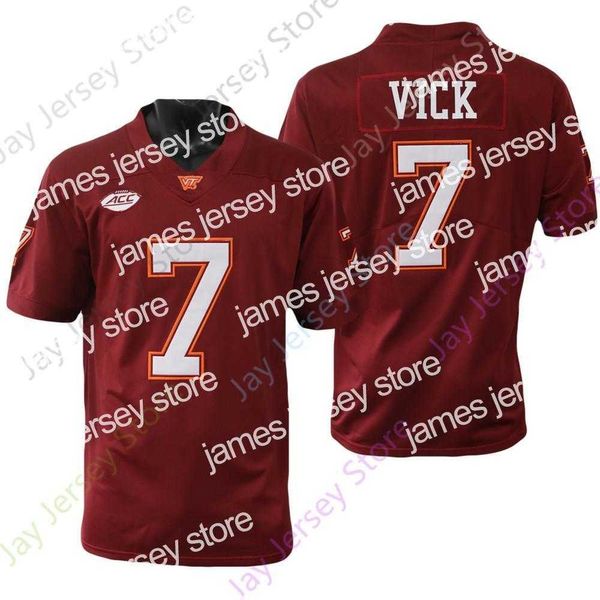 Jerseys de football 2022 NOUVEAU NCAA Virginia Tech Hokies Football Jersey 7 Michael Vick College Size Youth Adult Red