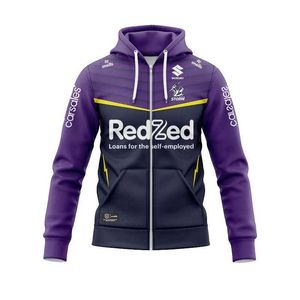 Voetbalshirts 2024 Zip Hoodie Melbourne Storm Home Away Rugby Jersey G240529
