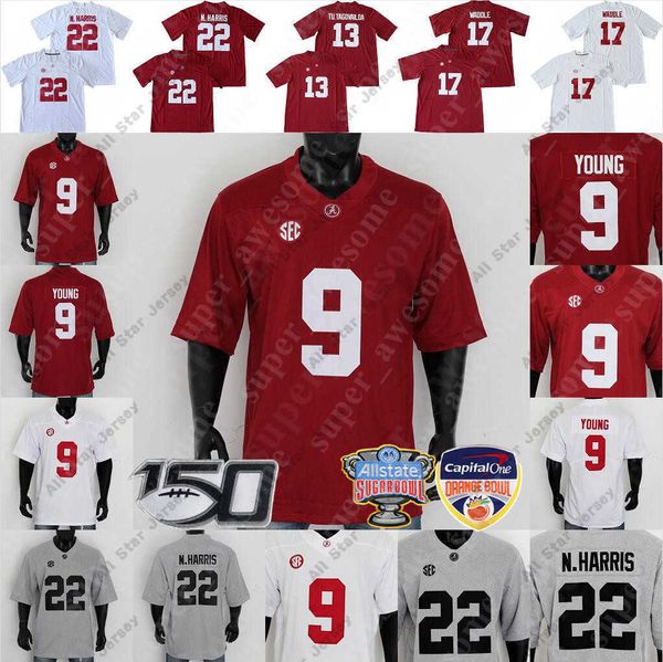 Camisetas de fútbol Alabama Crimson Tide Camiseta de fútbol Justin Eboigbe Khyree Jackson Kristian Story Jaheim Oatis DeMarcco Hellams DJ Dale Terrion Arnold