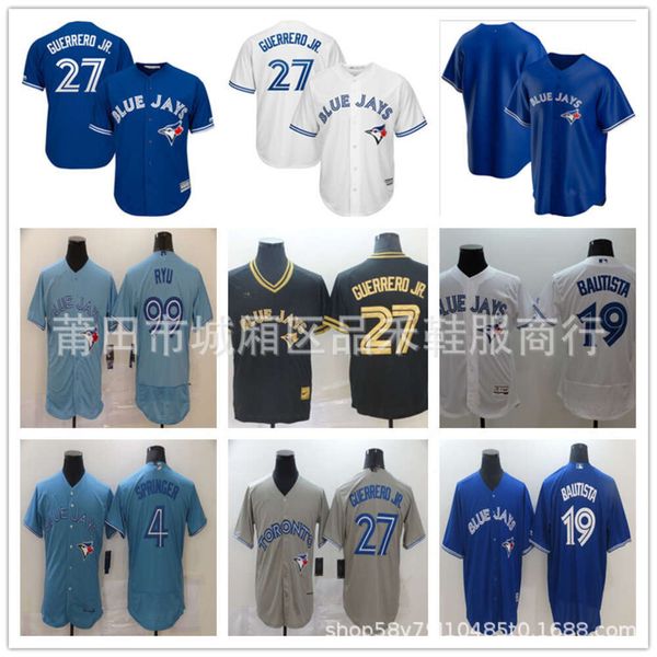 Jerseys de football Jersey Blue Jays 11 # 99 Ryu # 27 Guerrero Jr.