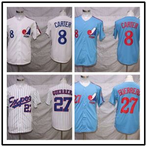 Voetbalshirsys Baseball Jersey Expo Team Montreal 8# 27# Borduurde Fan Edition Elite