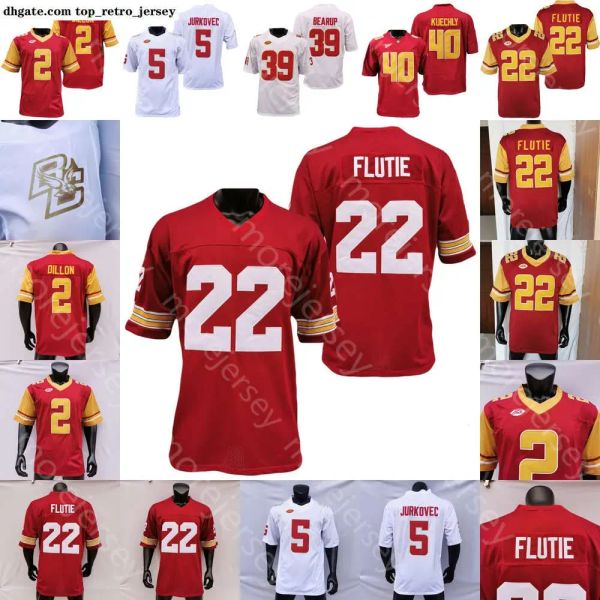 Camisetas de fútbol Boston College Football Jersey NCAA Luke Kuechly Doug Flutie Phil Jurkovec Flores Ezeiruaku Garwo III Jones Takacs Depalma 60