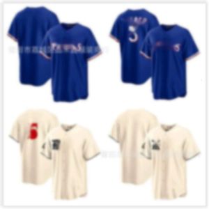 Voetbalshirts Carrier Rangers Baseball Texas 5# Blank Letter Less Cardigan Borduurde grote versie
