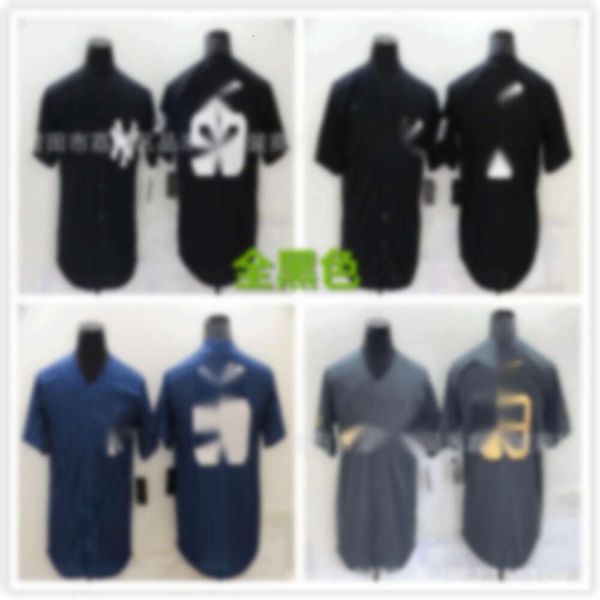 Transporteur de maillots de football Yankees # 99 juge lettrage en or gris bleu profond noir