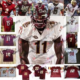 Voetbalshirts Custom Boston College Football Jersey NCAA Phil Jurkovec Valdez Deon Jones Pat Garwo III Matt Ryan Luke Kuechly Wit Rood