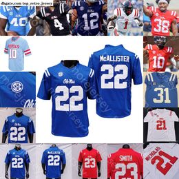 Maillots de football personnalisés Ole Miss Rebels, maillot de Football NCAA College Nkemdiche A.J.BROWN Taamu Manning Mike Wallace Oher Ealy Sam Williams Jones Yeboah