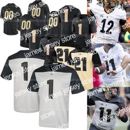 Maillots de Football Personnalisés Purdue Boilermakers Maillot de Football College Drew Brees Jack Plummer David Bell George Karlaftis Rondale Moore Zander Horvath Payne