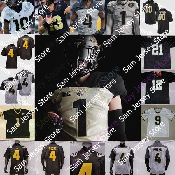 Camisetas de fútbol personalizadas Purdue Boilermakers Camiseta de fútbol NCAA College Drew Brees Aidan OConnell King Doerue Charlie Jones Jefferson Humpich Allen Rondale Moor