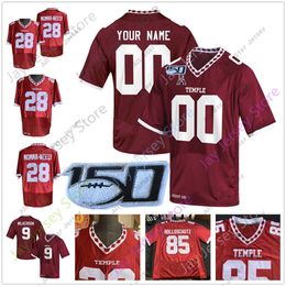 Voetbalshirts Custom Temple Owls Jersey College Anthony Russo Re'Mahn Davis Jadan Blue Ifeanyi Maijeh Quincy Roche Jager Gardner Branden Mack