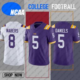 Camisetas de fútbol Camisetas de fútbol LSU Tigers Camiseta de fútbol 5 Jayden Daniels 8 Malik Nabers 7 Kayshon Boutte Micah Baskerville Camisetas Josh Williams Perkins