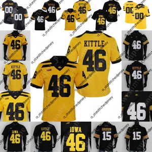 Maillots de football Iowa Hawkeyes Maillot de football Dane Belton Matt Hankins Kaevon Merriweather Julius Brents Noah Shannon John Wagoner Shadrick Byrd Joe Evans