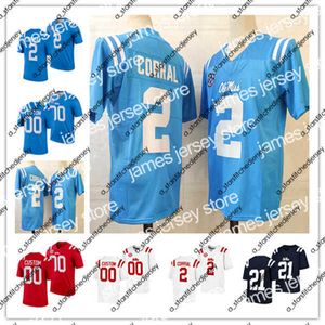 Maillots de football James Custom Matt Corral Ole Miss Rebels Football Jersey NCAA College Jerrion Ealy Elijah Moore Snoop Conner Jonathan Mingo Casey Kelly