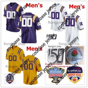 Voetbalshirs Jersey NCAA LSU Tigers College Football 15 Myles Brennan Jersey 24 Chris Curry 3 Tyrion Davis-Price 6 Terrace Marshall Jr