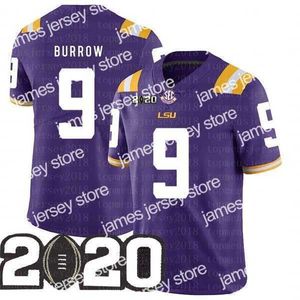 Maillots de football Joe Burrow LSU Tigers Burreaux Maillot de football Diamond Patch Peach Bowl Playoff Surnom 9999