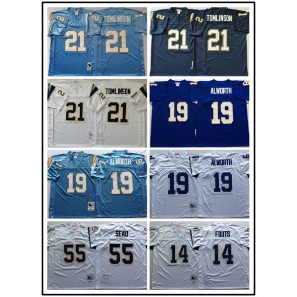 Jerseys de football Lightning Jersey légendaire brodé 14 # 55 T-shirt sportif masculin et féminin