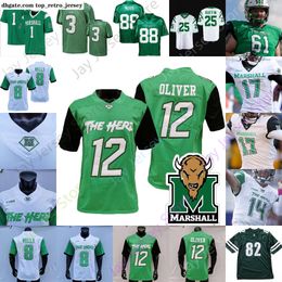 Voetbalshirts Marshall Thundering Herd voetbalshirt NCAA College Randy Moss Wells Evans Keaton Gaines Luke Zban Rasheen Ali Corey Gammage EJ Horton Eli Neal Bu