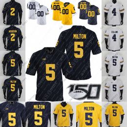 Maillots de football Maillot de football du Michigan Max Bredeson Mazi Smith Rod Moore Mike Sainristil R.J. Moten Mike Morris DJ Turner Makari Paige Caden Kolesar Jimmy