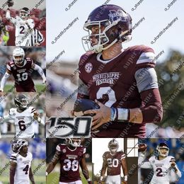 Voetbalshirts NCAA Mississippi State voetbalshirt Will Rogers Jo'quavious Marks Jaden Walley Emmanuel Forbes Jr Dillon Johnson Austin Williams Malik