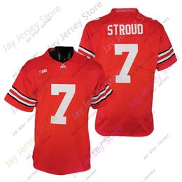 Voetbalshirts Ohio State Buckeyes voetbalshirt NCAA College C.J. Stroud Red Size S-3XL All STITTERDE MEN JEUGD Home Way