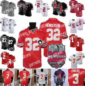 Voetbalshirts Ohio State Buckeyes Football Jersey College C.J. Stroud Treveyon Henderson Jaxon Smith-Njigba Marvin Harrison Jr. Williams Egbuka Eichenberg