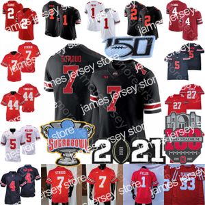 Jerseys de football Ohio State Buckeyes Football NCAA Collège Jersey Justin Fields Chris Olave C.J. Stroud Fleming Garrett Wilson Eddie George Jack Sawyer