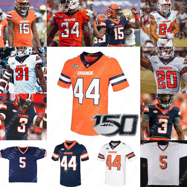 Camisetas de fútbol Camiseta de fútbol naranja de Syracuse Jason Simmons Justin Barron JaHad Carter Curtis Harper Adrian Cole Eric Coley McKinley Williams Ben Labrosse Terr