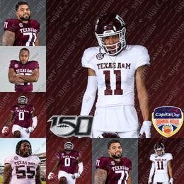 Jerseys de football Texas A M Aggies Jersey de football Max Johnson LJ Johnson Jr Amari Daniels Yulkeith Brown Evan Stewart Chris Marshall