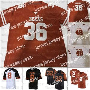 Camisetas de fútbol Texas Longhorns Camiseta de fútbol NCAA College Vince Young Earl Campbell Bijan Whittington Tarjeta Hudson Casey Thompson Keilan Robinson Sam