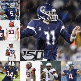 Maillots de Football Uconn Huskies, maillot de Football, Robert Burns, Cameron Hairston, Jahkai, Gill, Steven Krewski, Brian Brewton, D.j. Morgan