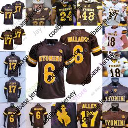 Maillots de football Wyoming Football Jersey NCAA College Solomon Byrd Sean Chambers Tyler Vander Waal Titus Swen Ismail Jr. Conway Garrett