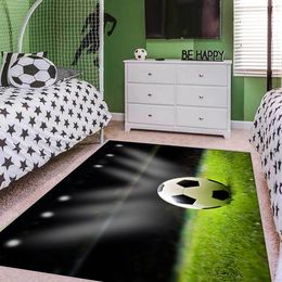 Mat de football salon Enfants Chambre décor à la maison Padside 3D Soccer Play Area Tapis Soft Large Flannel Chair Tapis de sol