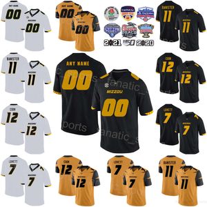 Football Missouri Tigers College 20 Cody Schrader Jerseys 7 Dominic Lovett 11 Barrett Banister 8 TyRon Hopper 12 Brady Cook 8 Nathaniel Peat pour l'équipe des fans de sport