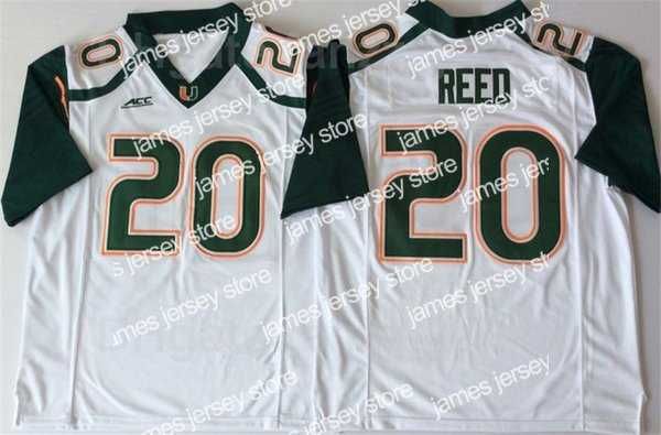 Football NCAA Football Miami Hurricanes 20 Ed Reed Jersey 52 Ray Lewis 26 Sean Taylor University Team Couleur Orange Vert Blanc Embroide