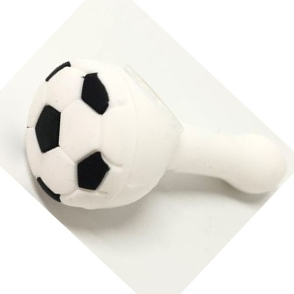 Tuyau de Football en silicone, tuyau de voyage, tige en verre, accessoires de foin, pour fumer