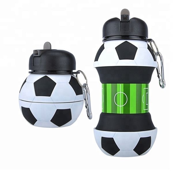 Style de bouteille d'eau en plastique de football Stretchin Brief Drinkware sans BPA Portable étanche Coupe écologique pour enfant adulte 550ML Y200106