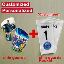Chaussettes de shinguard de football avec poche gardes de tibias personnalisés personnalisés personnalisés gardes de jambe de jambe de livraison rapide 240422