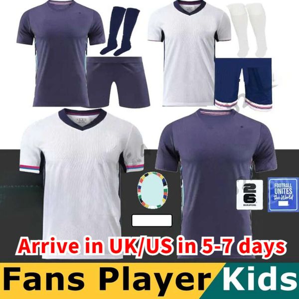 Camiseta de fútbol BELLINGHAM RASHFORD KANE Jersey de fútbol Equipo Hogar Blanco Visitante Púrpura Hombres Kit para niños Entrenamiento SAKA RICE FODEN Fútbol JERSEYS 472