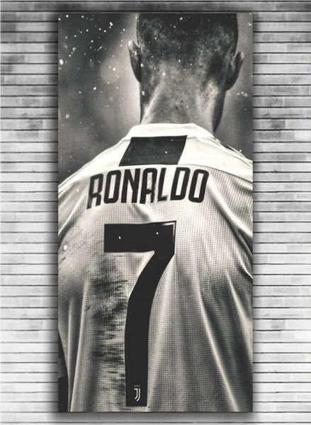 Estrella del deporte de fútbol Cristiano Ronaldo, póster Retro e impresión, pintura en lienzo deportivo, cuadro artístico de pared para habitación, Cuadros, decoración del hogar 5314778