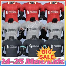 Camiseta de fútbol Los rojos Mohamed Salah Darwin Núñez 24 25 HOMA A Men Fútbol Jersey Dominik Szoboszlai Andy Robertson Alisson Becker Joe Gomez Joel Matip Curtis