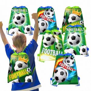 THEME DE FOOTBALLAGE SALLPACK JOYE BIRMANGE Fête des tissus nisés Notage de football Ball Drawstring Gifts Bag 72me #