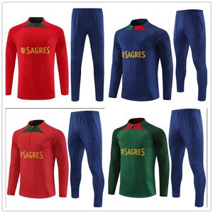 survêtements de football PortugaL 2023 2024 maillots de survêtement de football pour hommes et enfants veste d'entraînement chandal futbol survetement maillot de pied