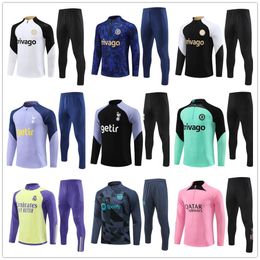 Voetbal Trainingspakken Top Qualitt voetbalteam trainingspakken 23 24 heren kinderen Jerseys met lange mouwen jas joggingsets