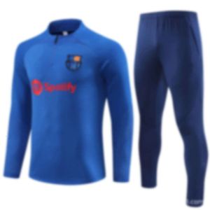 Voetbaltraining shirts met lange mouwen bedrukte nummer volwassen jongens set herfst/winter FC Barcelona Stadium -outfit