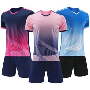 Uniforme de Football, maillot d'entraînement personnalisé, vêtements verts, ensembles de vêtements de Football pour adultes et enfants, manches courtes, 240318