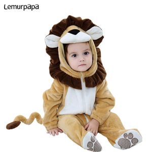 Footies Anime Infant Baby Mamelucos Ropa 0-3Y Niño pequeño Niño Niña Recién nacido Dibujos animados Onesie Pijamas Cremallera Franela Cálido Traje de bebé MamelucosHKD230701