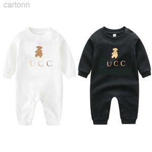 Footies bébé barboteuses vêtements nouveau-nés à manches longues coton concepteur barboteuse vêtements pour bébés bébés garçons filles combinaisons 240306