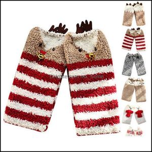 Footies JumpsuitsRompers Baby Kids Ropa Bebé, Maternidad 1-5 Años Invierno Cálido Medias Niños Niñas Niño 2021 Bow Cute Cotton K