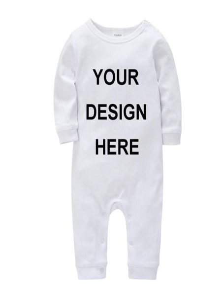 Footies Kavkas personnalisé bébé barboteuses blanc noir né unisexe combinaison Onesie lettres Pos imprimé enfant en bas âge combinaisons 024M5763541