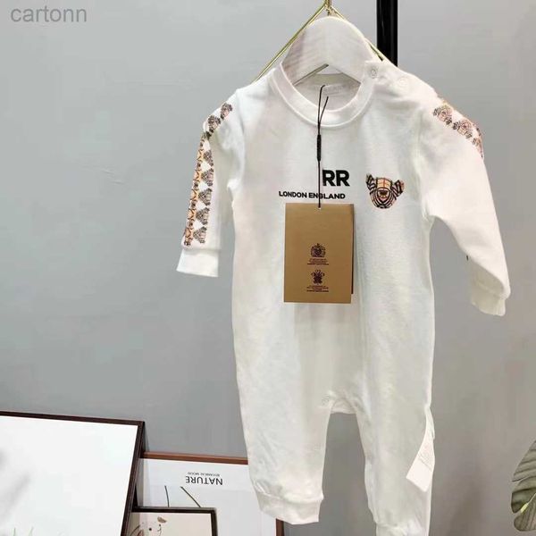 Footies Mamelucos para bebé recién nacido niña marca traje de dibujos animados ropa de algodón mono niños mono para bebés mameluco traje de alta calidad 240306